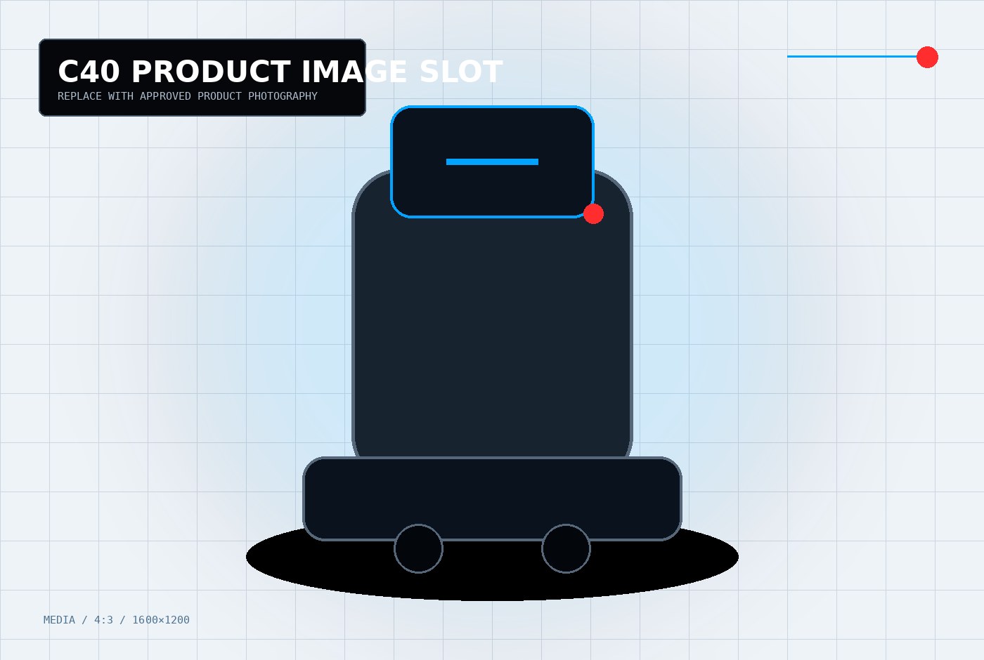 C40 product photography placeholder to be replaced with the approved robot image